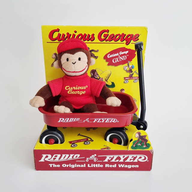1998 Curious George & Radio Flyer Wagon