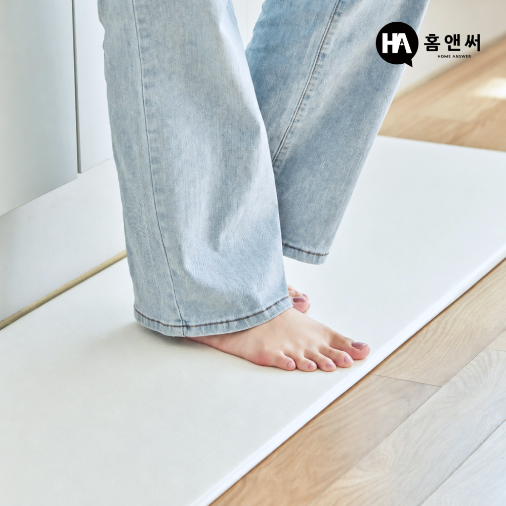 주방매트 PVC 특대형 도톰 푹신한 방수 다용도 현관 욕실 주방 발매트 120 x44 대형 이미지 4