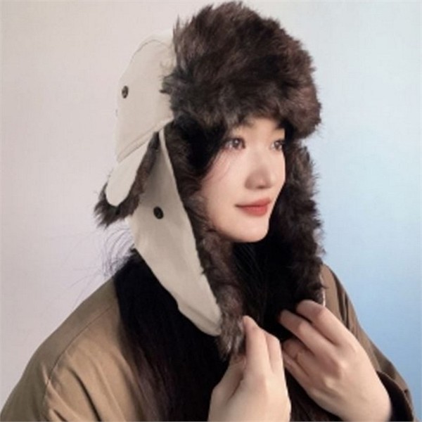 방한모 인조 모자 방한 따뜻한 겨울 모자 양털 여성 - 메인 이미지