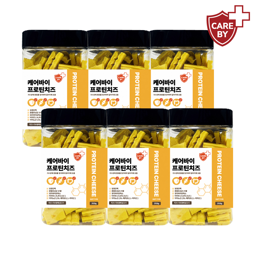 케어바이 강아지 가수분해 간식 프로틴치즈 저알러지 노즈워크 훈련용 350g, 6개 - 상품 이미지