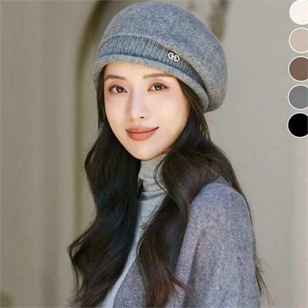 클래식 여성 니트 베레모 따뜻한 베레모 데일리 포인트 모자 - 상품 이미지