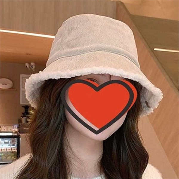 뽀글이 여성 버킷 모자 골덴 코듀로이 버킷 햇 데일리 - 상품 이미지