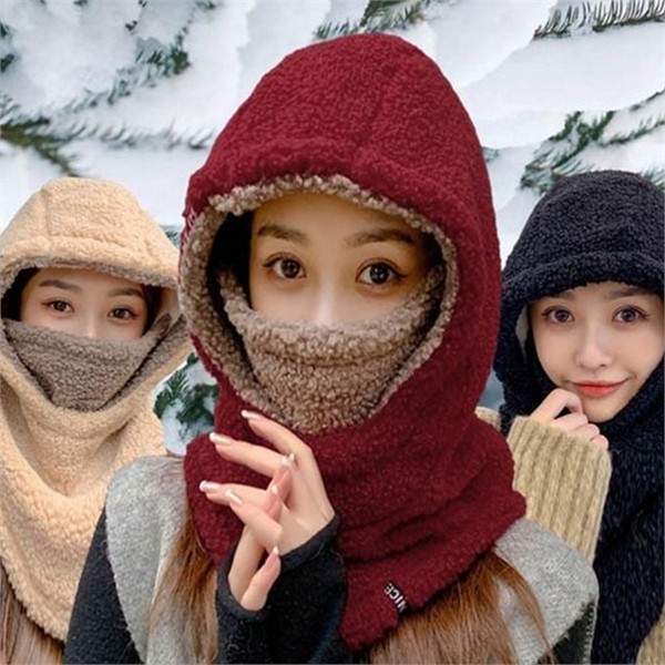 후드 마스크 모자 따뜻한 방한 바라클라바 워머 여성 - 상품 이미지