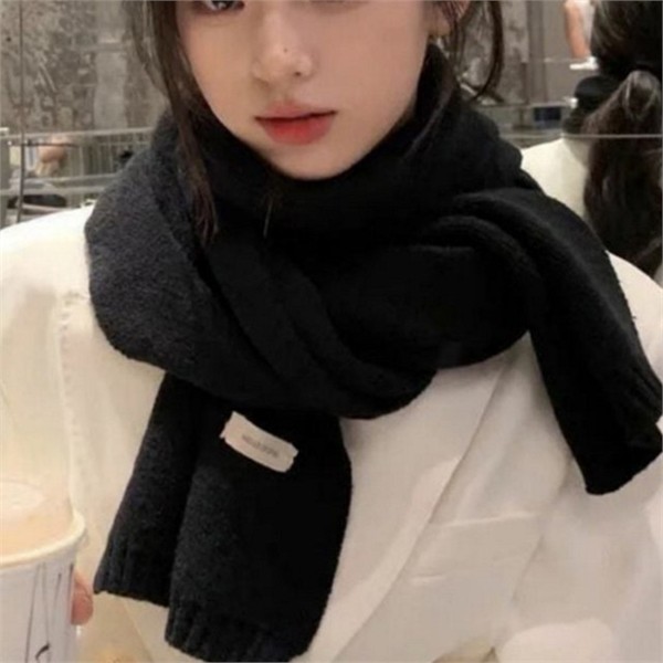 여성 니트 목도리 캐주얼 캐시미어 머플러 부드러운 겨울 - 상품 이미지
