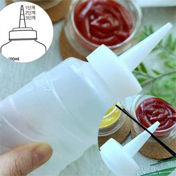 짜먹는 업소용 소스통 600ml 플라스틱 음식점 소스통 마요네즈 주방용 케첩 - 상품 이미지