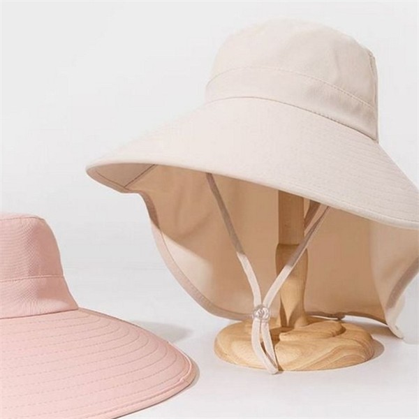 와이드캡 여성 버킷 모자 접이식 해변 벙거지 모자 여름 휴가 - 메인 이미지