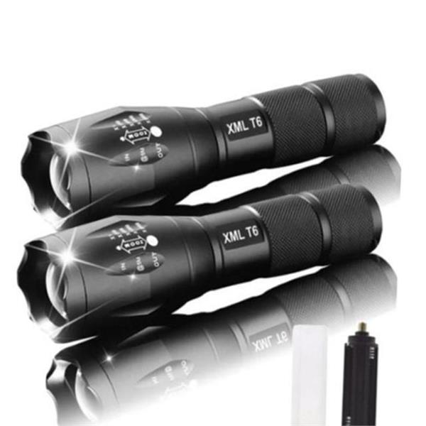 강력 led 손전등 2PCS 방수형 줌 기능 후레쉬 아웃도어 비상용 - 상품 이미지
