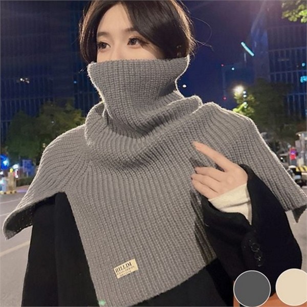 두꺼운 여성 니트 워머 목폴라 하이넥 워머 데일리 겨울 - 메인 이미지