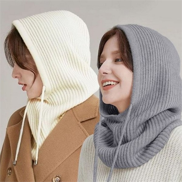 따뜻한 여성 바라클라바 데일리 니트 바라클라바 후드 워머 - 상품 이미지