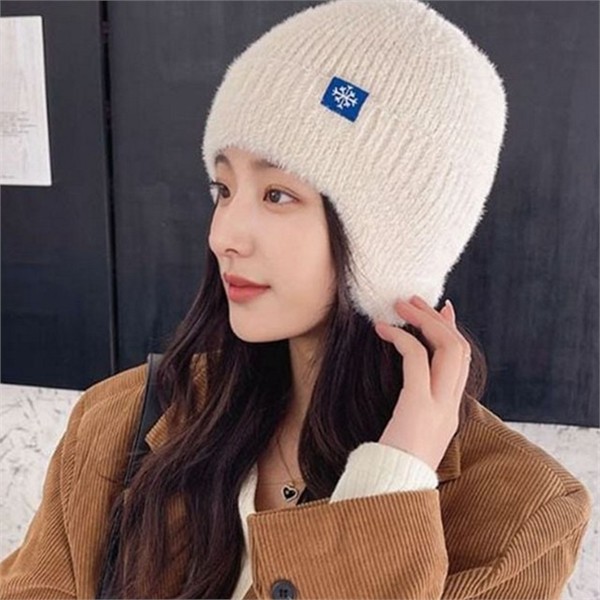데일리 여성 비니 모자 귀달이 방한 비니 따뜻한 코디용 - 상품 이미지