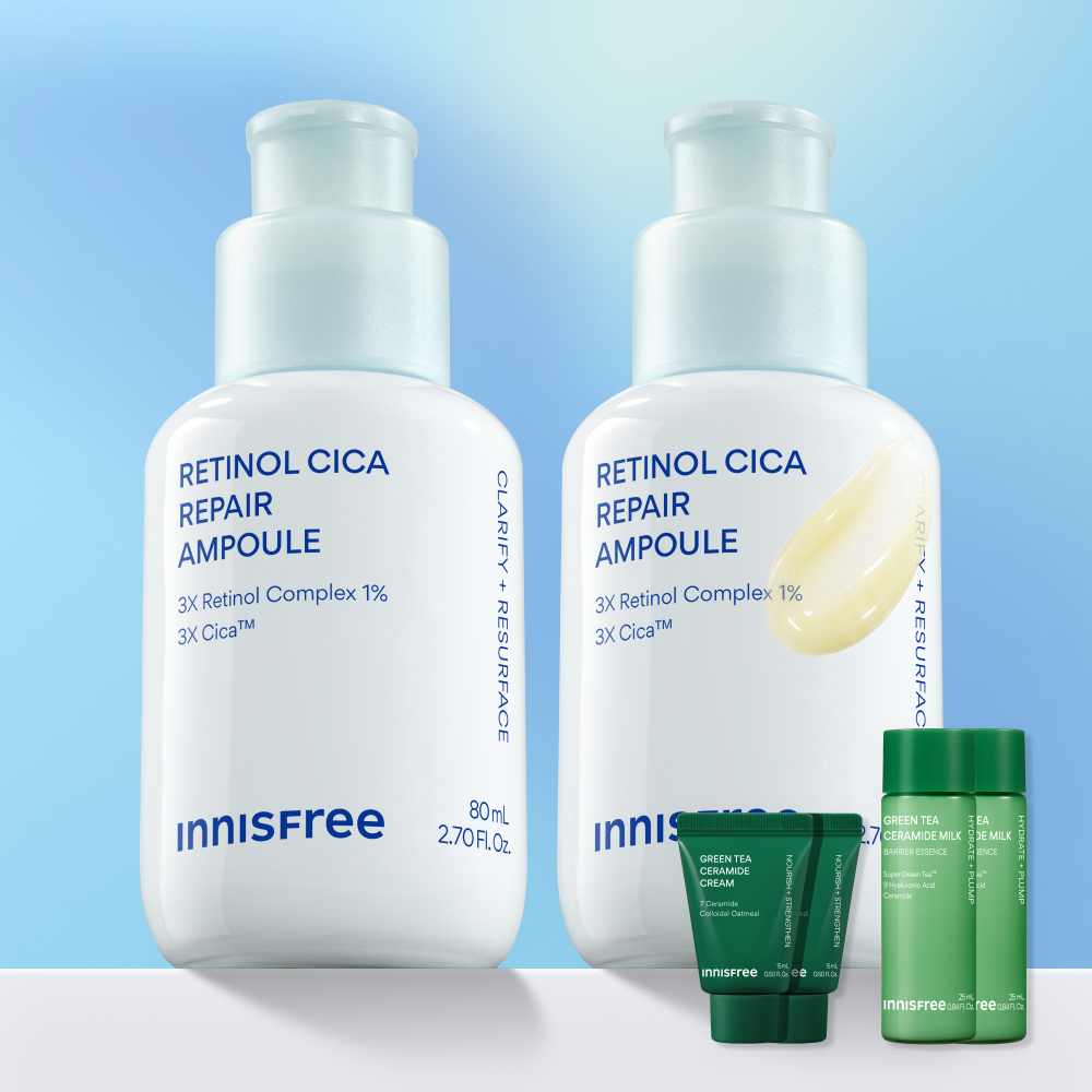 [더블구성] 이니스프리 레티놀 시카 흔적 앰플 / 트러블 모공 색소침착 저자극 80ml, 2개 - 상품 이미지
