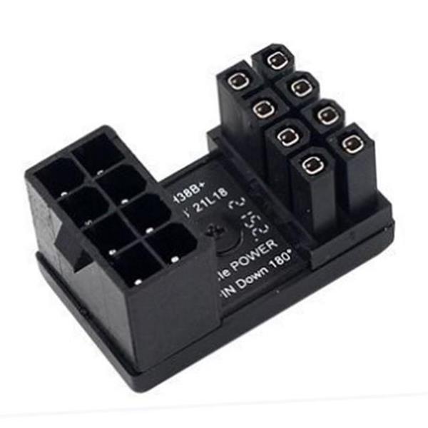 180도 8핀 꺾임 젠더 pcie 전원 젠더 커넥터 연장 - 메인 이미지