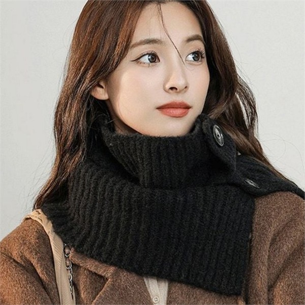 두꺼운 니트 워머 포인트 골지 넥 워머 데일리 여성 - 상품 이미지