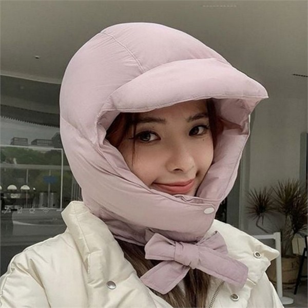 패딩 여성 후드 워머 보온 겨울 방한 후드 모자 - 상품 이미지