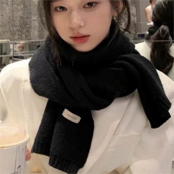 겨울 목도리 캐시미어 여성 머플러 데일리 방한 베이직 - 상세 이미지 2