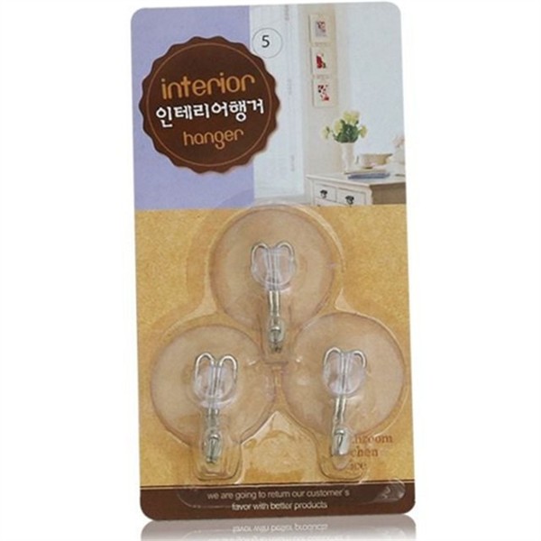 걸이형 강력 흡착 행거 부착식 다용도 흡착 고리 욕실 현관 - 상품 이미지