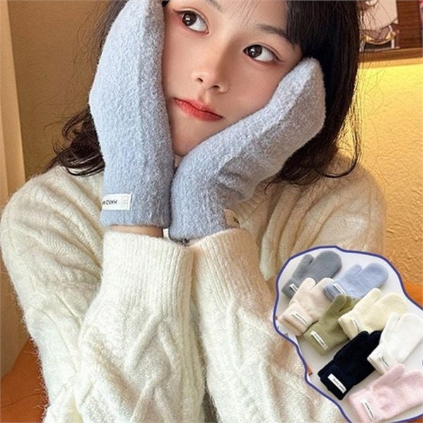 귀여운 여성 벙어리 장갑 따뜻한 여성 겨울 부드러운 패션 - 상품 이미지