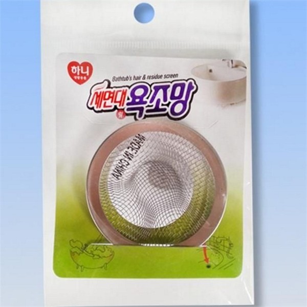 머리카락 세면대 배수구 망 이물질 욕조 배수구 망 거름망 하수구 - 상품 이미지