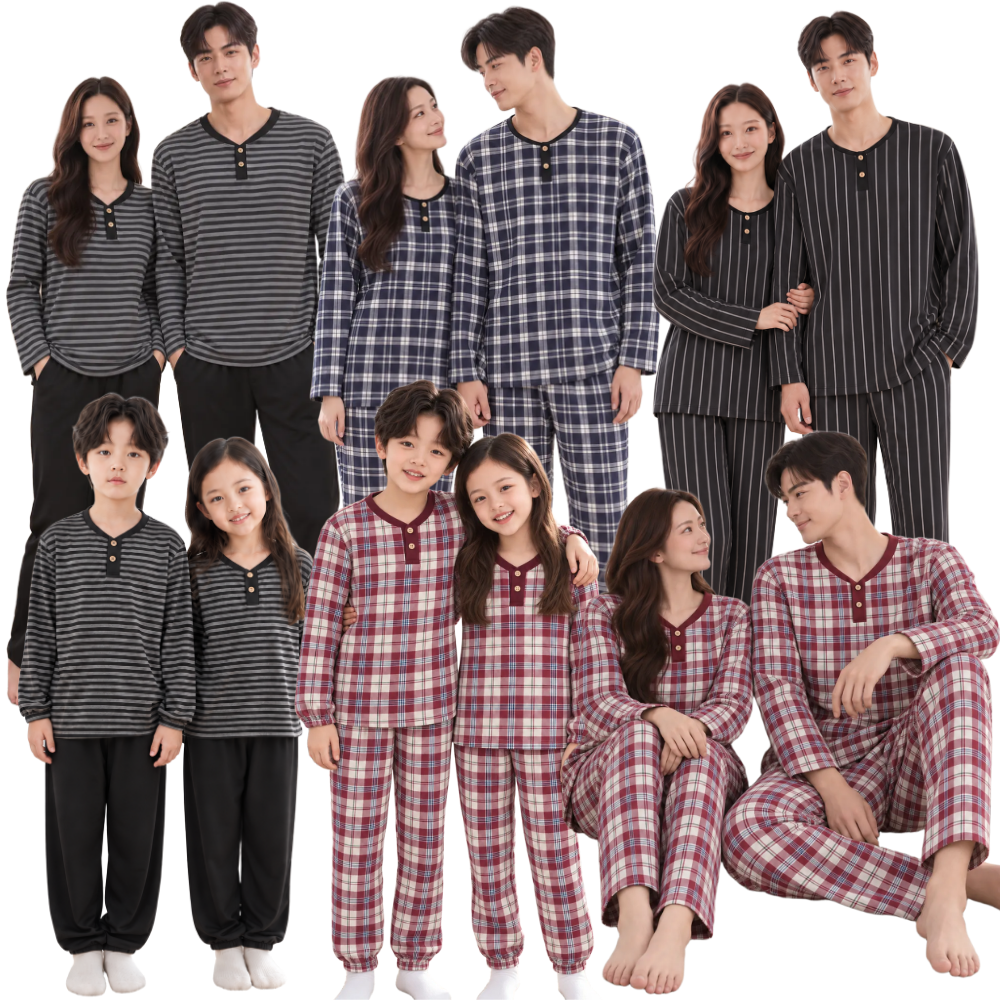 피치기모 잠옷 극세사 수면 겨울 빅사이즈 가족 패밀리 파자마 홈웨어 - 상품 이미지