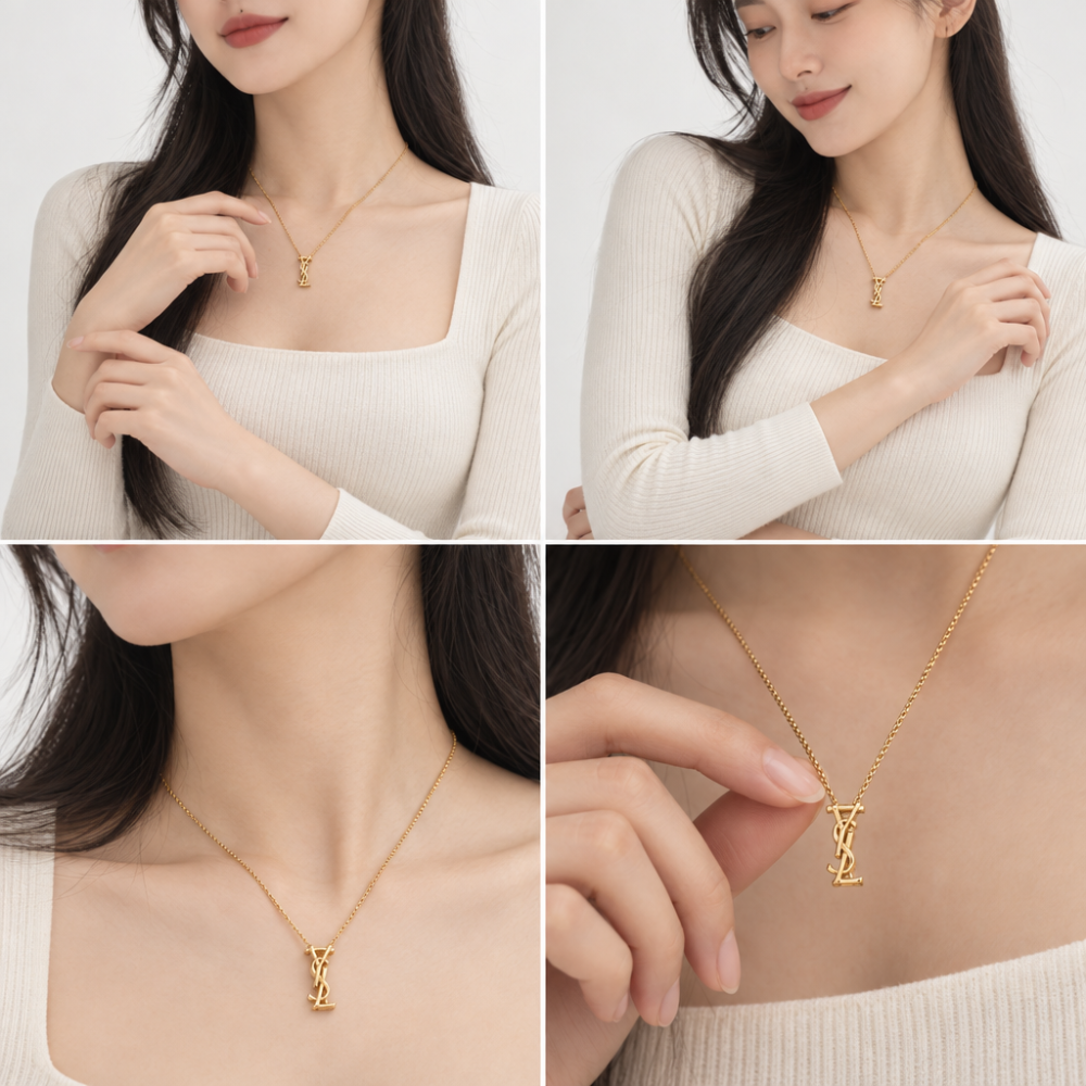 생로랑 카산드라 체인 목걸이 네크리스 YSL - 상세 이미지 4