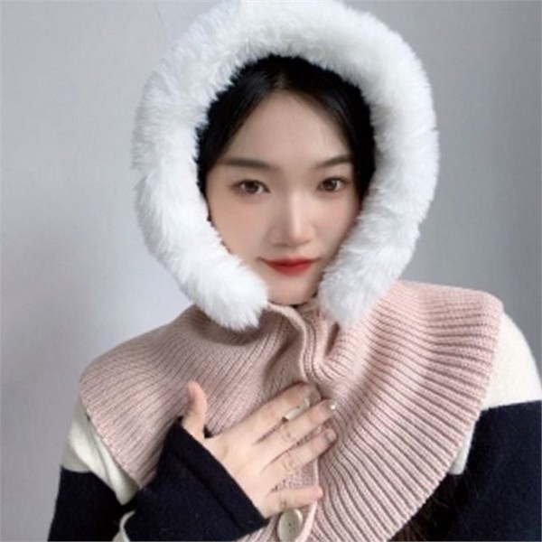 부드러운 여성 후드 넥 워머 귀달이 여성 니트 바라클라바 - 상품 이미지