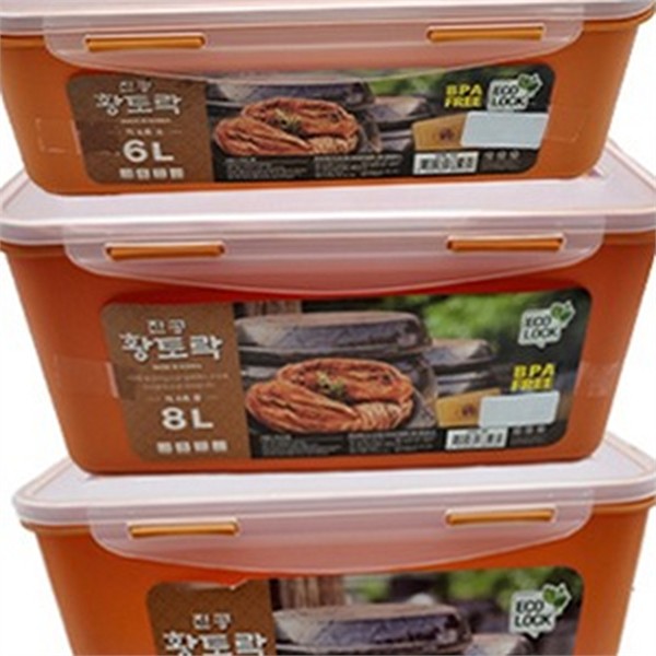 대용량 김치통 대형 김치 밀폐 용기 누름판 플라스틱 - 상품 이미지