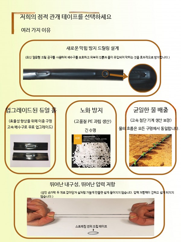 점적관수호스 농업용 관수자재 텃밭 하우스 온실 정원용 튜브 - 상세 이미지 2