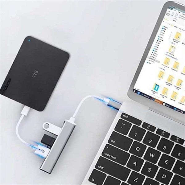슬림형 c 타입 usb 허브 듀얼 usb 휴대용 노트북 - 상품 이미지
