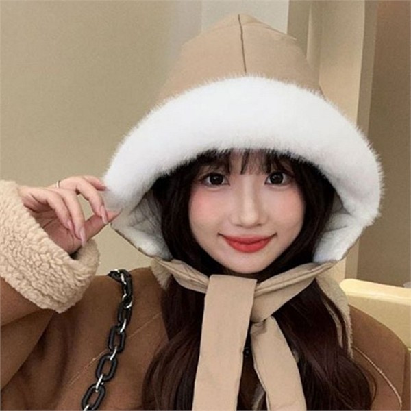 누빔 여성 바라클라바 숏넥 패딩 바라클라바 데일리 귀도리 방한 - 상품 이미지