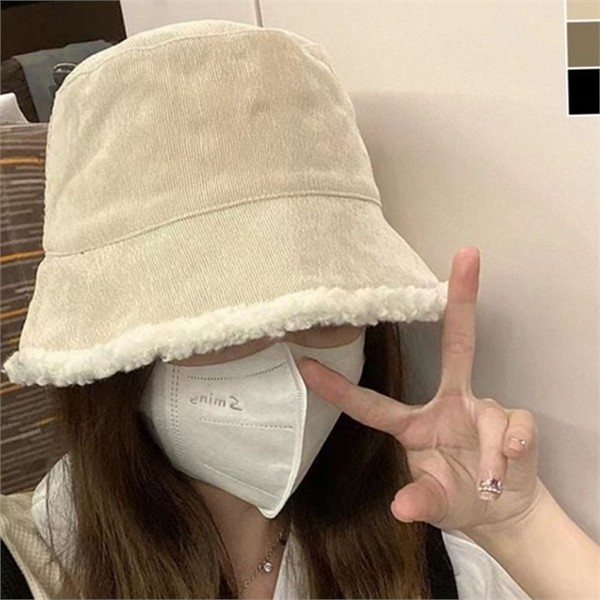 겨울 벙거지 모자 데일리 코듀로이 버킷 햇 골덴 - 상품 이미지