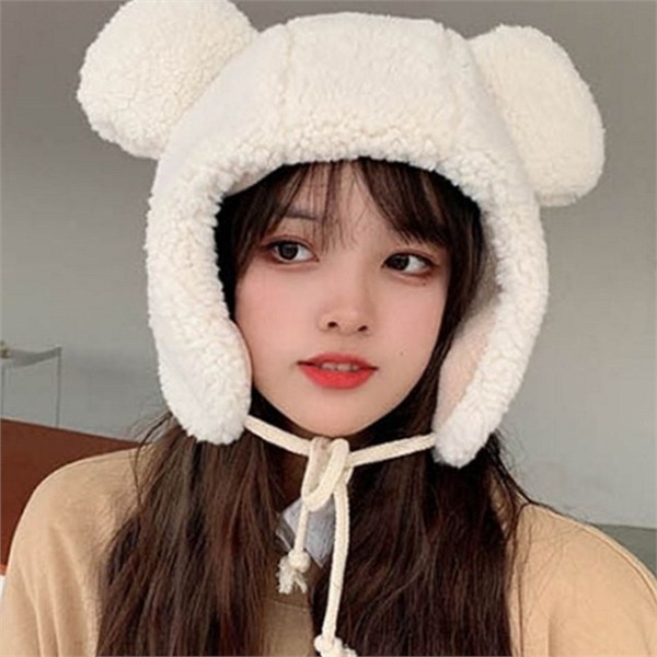 따뜻한 겨울 양털 모자 방한모 캐주얼 털 모자 데일리 - 상품 이미지