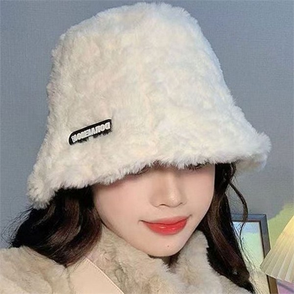 데일리 겨울 벙거지 모자 뽀글이 털 벙거지 캐주얼 양털 - 메인 이미지