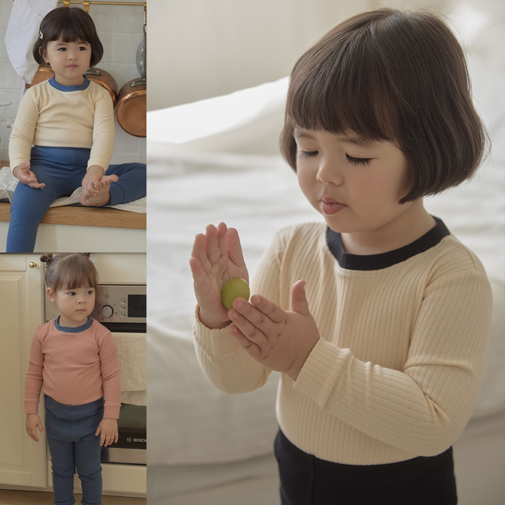 아기 골지 실내복 배앓이 내복 가을 겨울 내의 두 돌