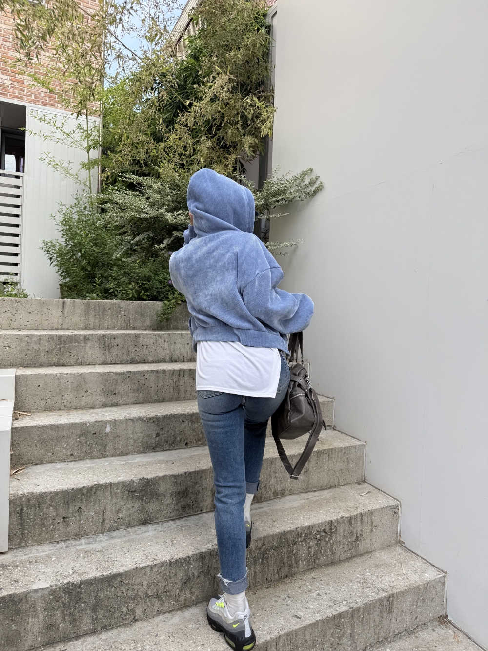 스키니진 키작녀청바지 슬림 일자청바지 밑단컷팅 중청 데님 팬츠 이미지 7