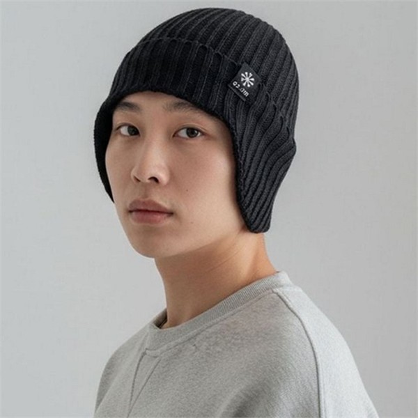 방한용 겨울 니트 비니 귀달이 남성 니트 남녀공용 보온 - 메인 이미지