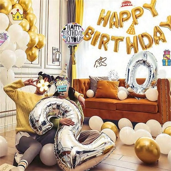 크리스마스 생일 파티 풍선 연말 장식 풍선 포토존 축하 은박 - 상품 이미지