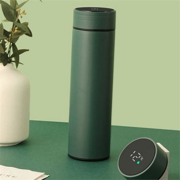 스마트 스텐 보온 보냉병 500ml 온도계 스테인리스 보온병 휴대용 직장인 - 메인 이미지