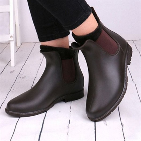 데일리 기모 방한 부츠 패션 방수 첼시 부츠 워커 - 상품 이미지