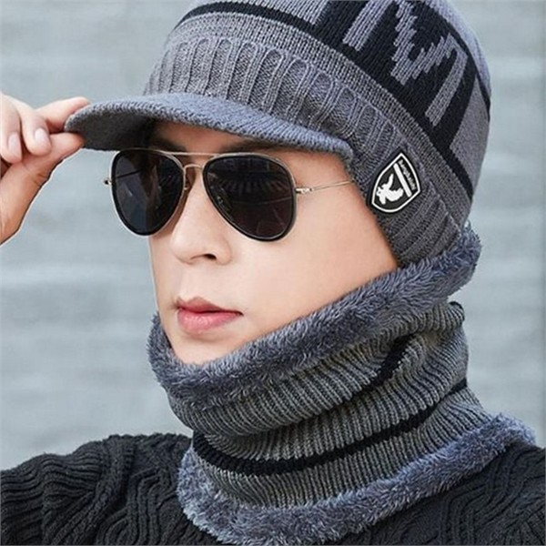모자 니트 비니 넥 워머 기모 융털 방한 비니 - 상품 이미지