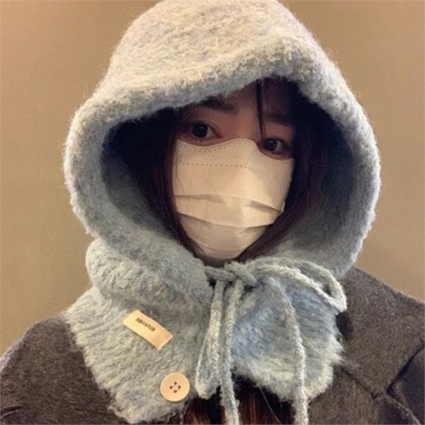 데일리 여성 바라클라바 니트 방한 바라클라바 목도리 겨울 후드 - 상품 이미지