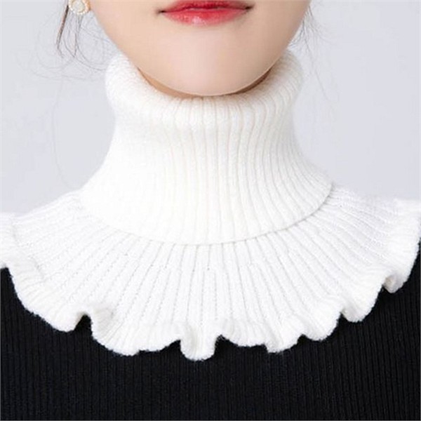 레이어드 여성 넥 워머 니트 목폴라 워머 데일리 라운드 - 상품 이미지
