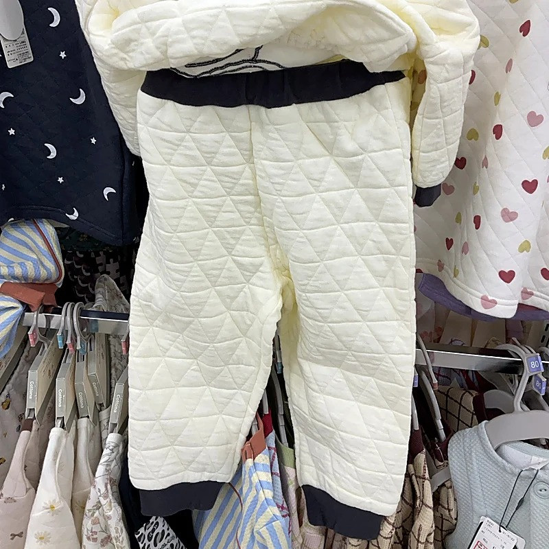 [발주상품] 오오노타로 판다 퀼팅 파자마 잠옷 상하세트 80~95cm - 의류 - 하카타몰