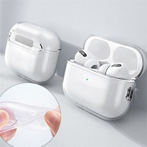 소프트 에어팟프로2 케이스 클리어 에어팟프로2 투명 케이스 이어폰 충전 보호 - 메인 이미지
