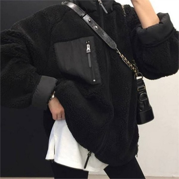 하이넥 여성 후리스 집업 뽀글이 여성 양털 플리스 데일리 - 상품 이미지