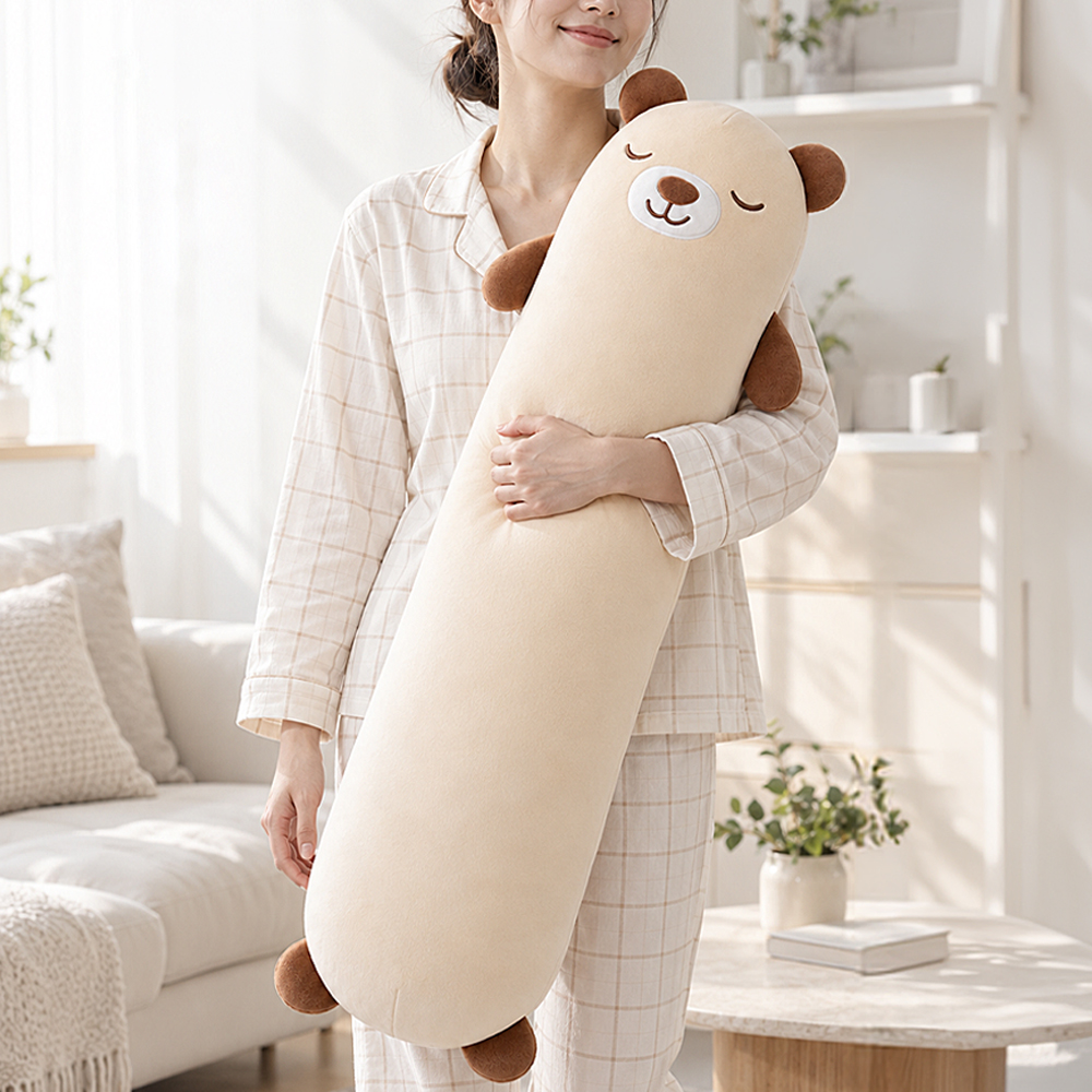 레토 쫀득한 모찌 인형 곰 바디필로우 임산부 롱쿠션 100cm LBP-LB05 이미지 3