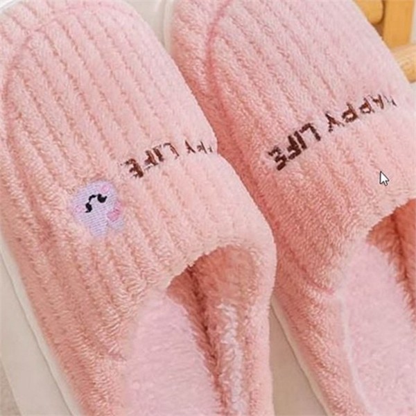 푹신한 겨울 실내화 귀여운 여성 실내화 도톰한 슬리퍼 거실 - 상품 이미지