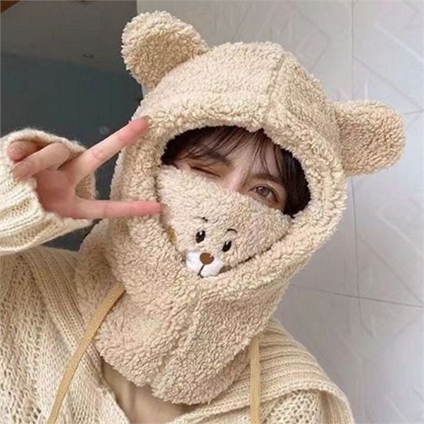 방한 후리스 바라클라바 뽀글이 넥 워머 바라클라바 귀여운 겨울 - 상품 이미지