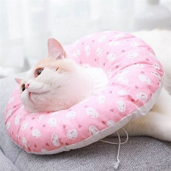 부드러운 강아지 넥 카라 S 도넛 고양이 넥 카라 반려동물 - 상품 이미지