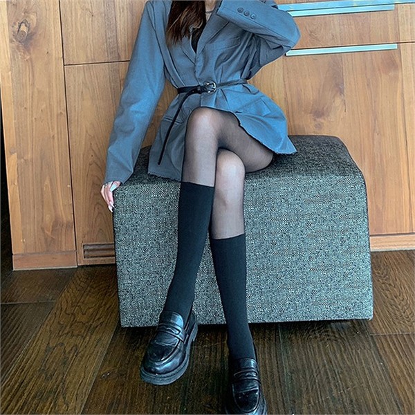 슬림핏 여성 스타킹 시스루 여성 팬티 얇은 데일리 가을 - 상품 이미지
