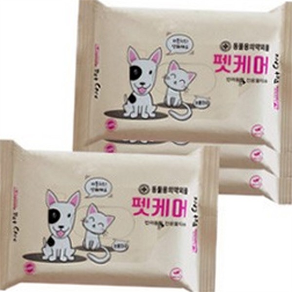 애견용 반려동물 물티슈 20매 20P 고양이 강아지 물티슈 위생 - 상품 이미지